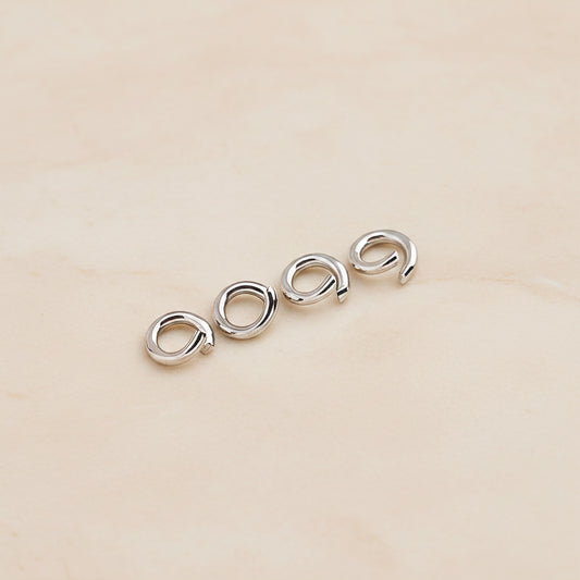 Round Surgical Steel 6mm Jump Ring, about 25pc (SG.241)