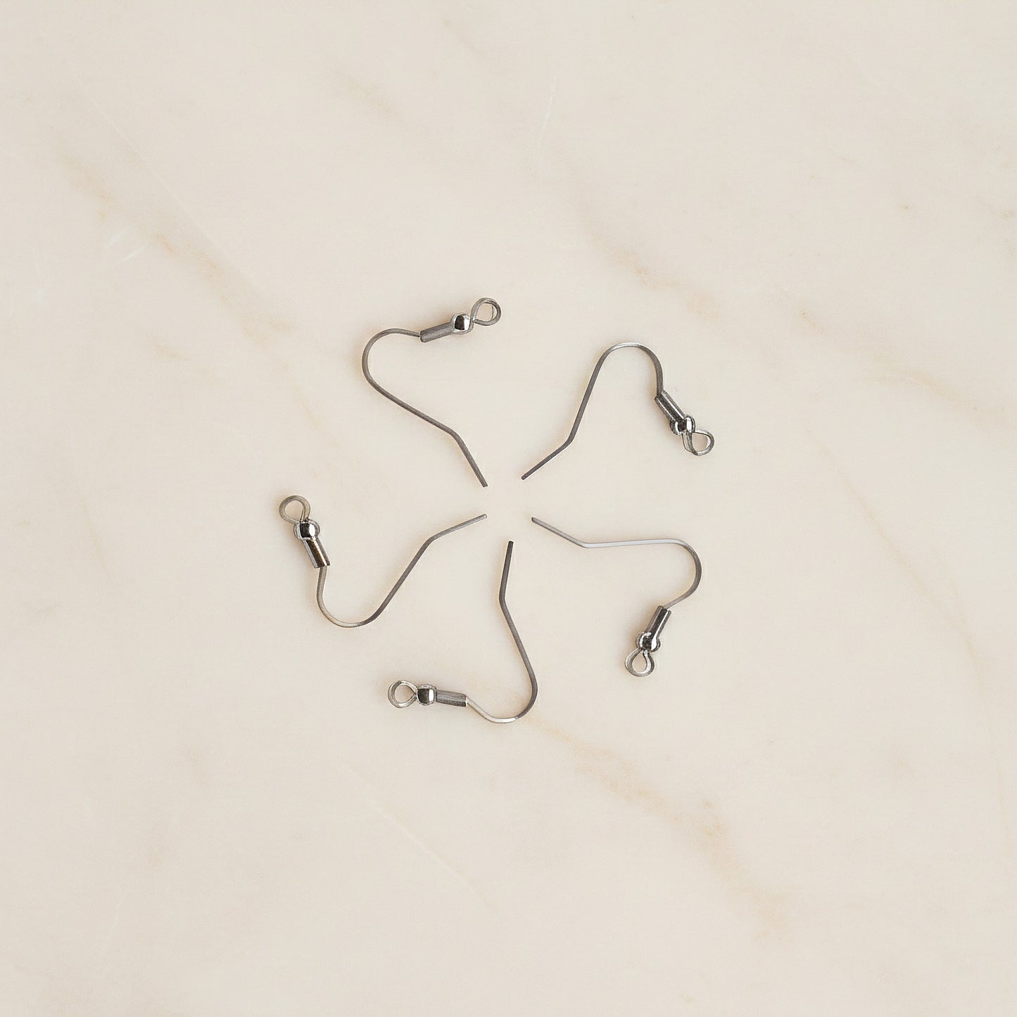 Ball Fish Hook Surgical Steel Earring Wires, 4 pc - detail view 2 (SG.605)