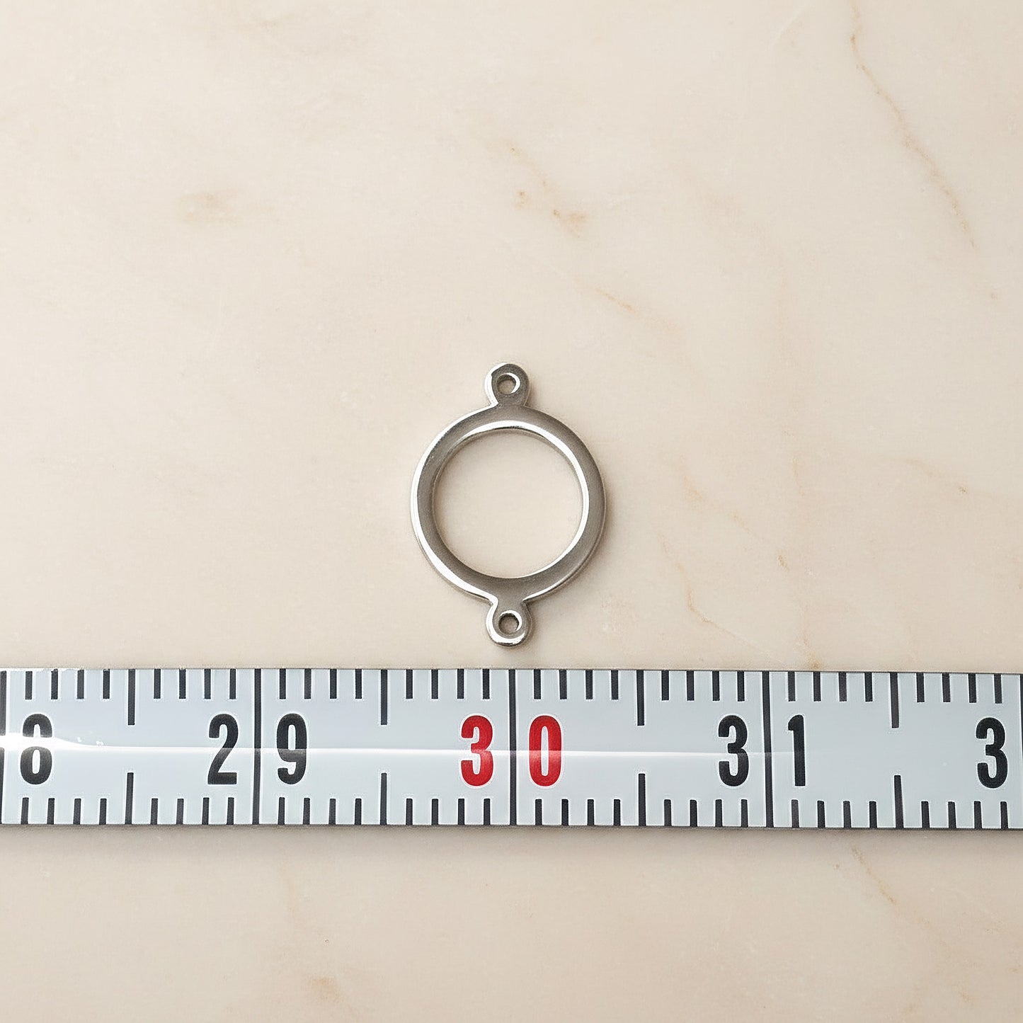 Round Surgical Steel 7x9mm Connector, 2 Pc (SG.048)
