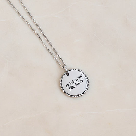 Dog Tag Rectangle Surgical Steel 15 x 23 mm Pendant, 1 Pc - Silver ENGRAVING (SG.001)