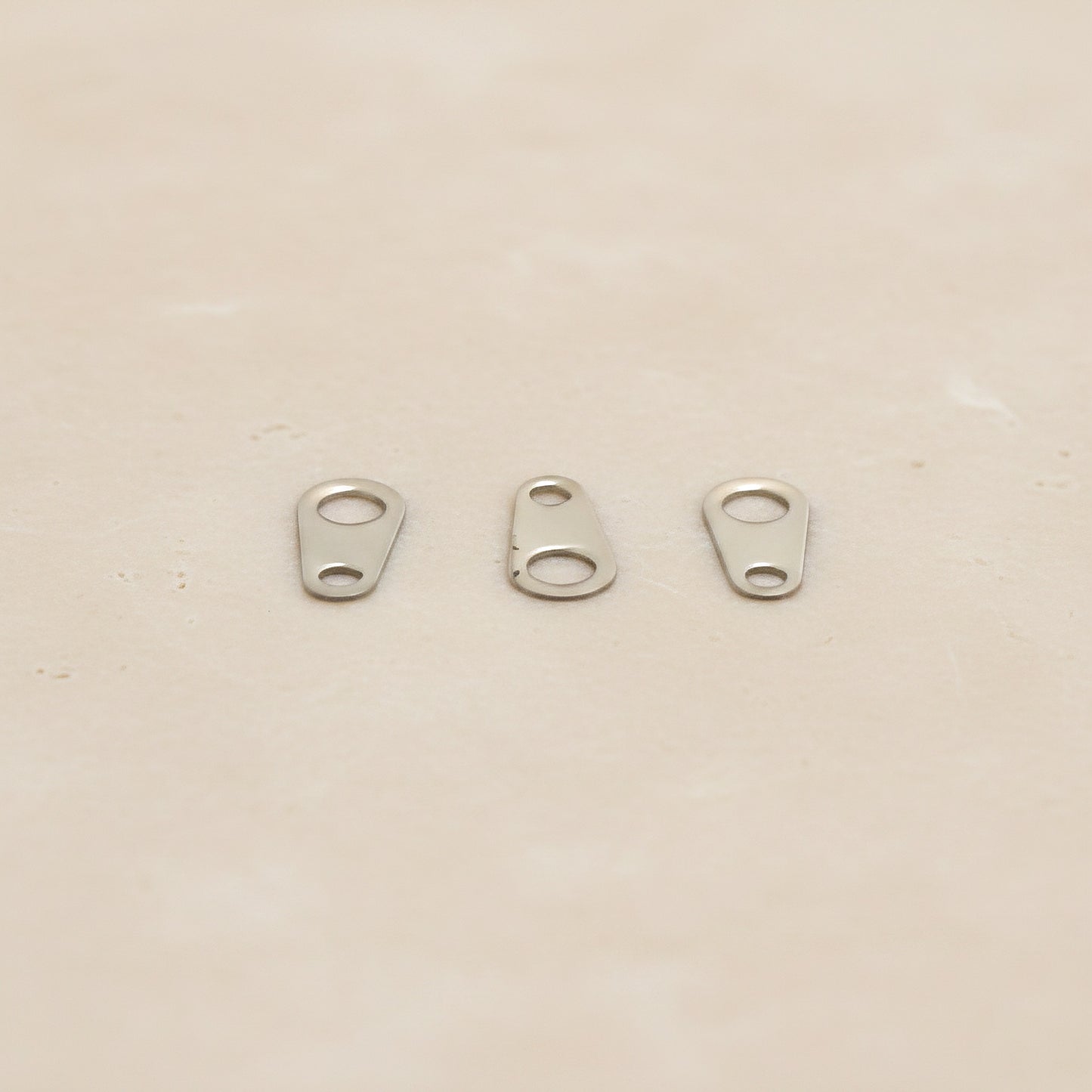 Teardrop Surgical Steel Connector Tab, 10 pc - detail view 3 (SG.577)