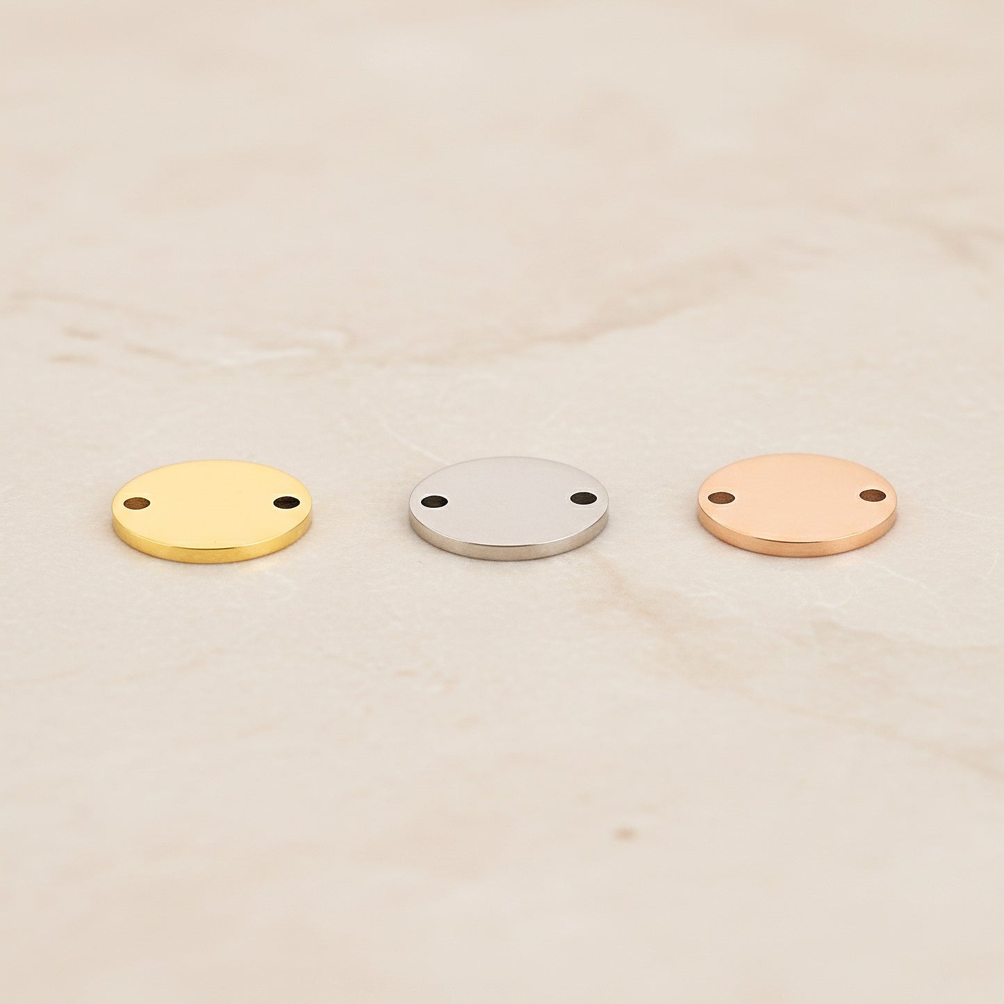 Round Surgical Steel 12mm Pendant, 1 pc - detail view 3 (SG.549)
