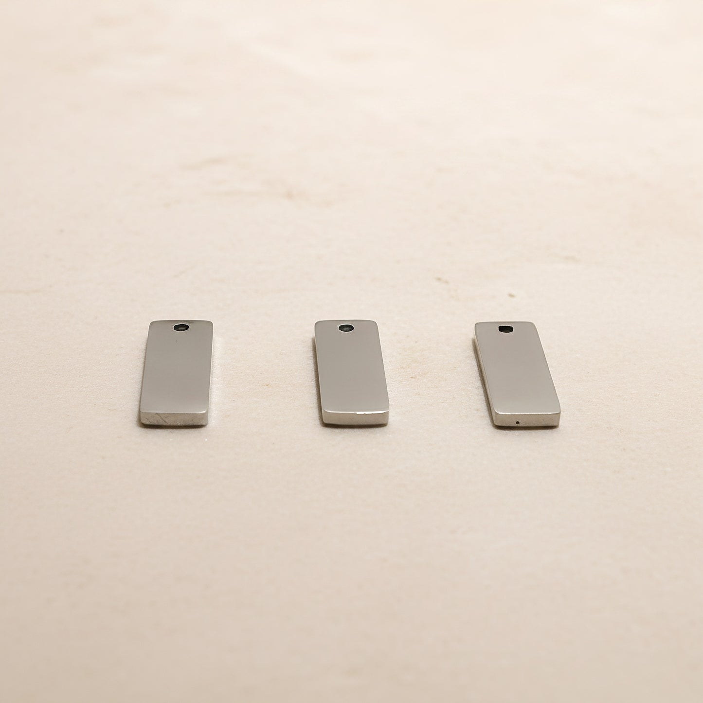 Rectangle Surgical Steel Tag Pendant, 1 pc - detail view 3 (SG.559)