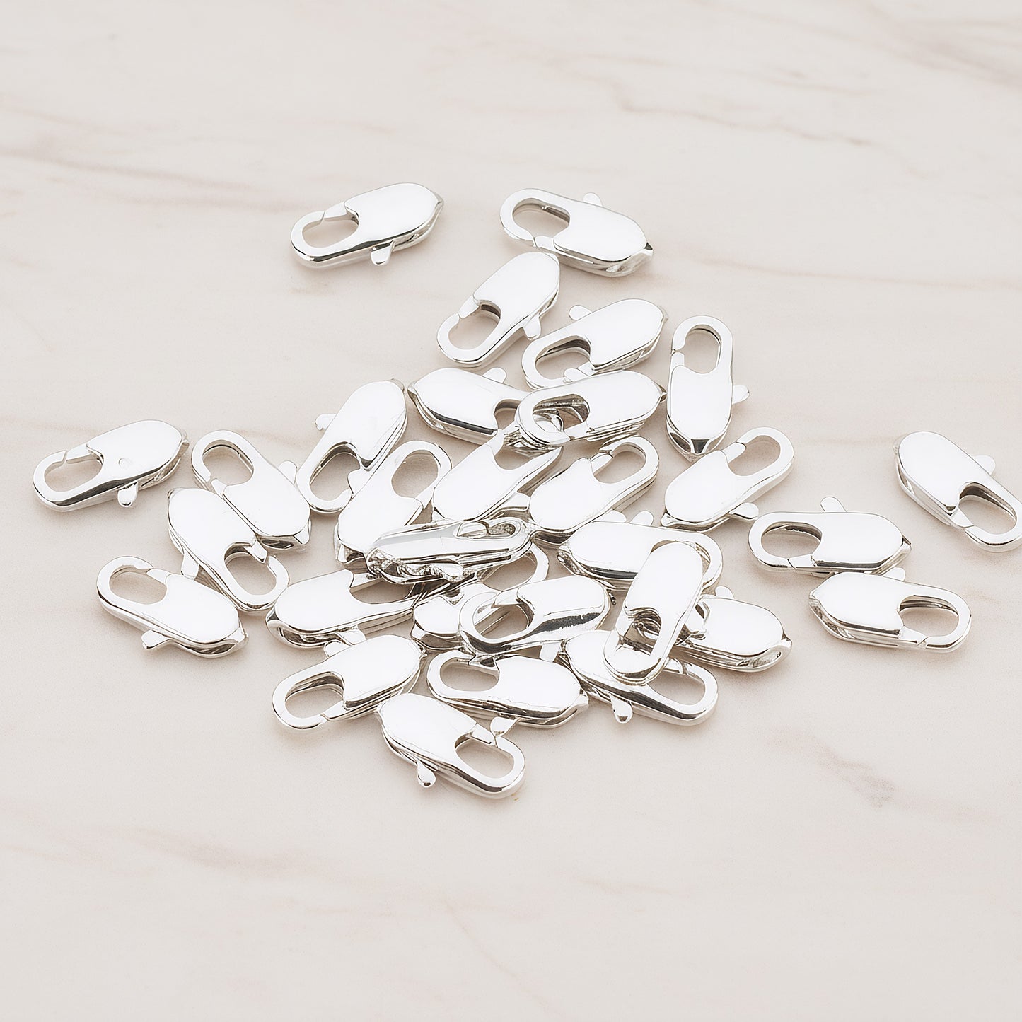 Small Narrow Lobster Clasp, 8 Pc (BA.153)