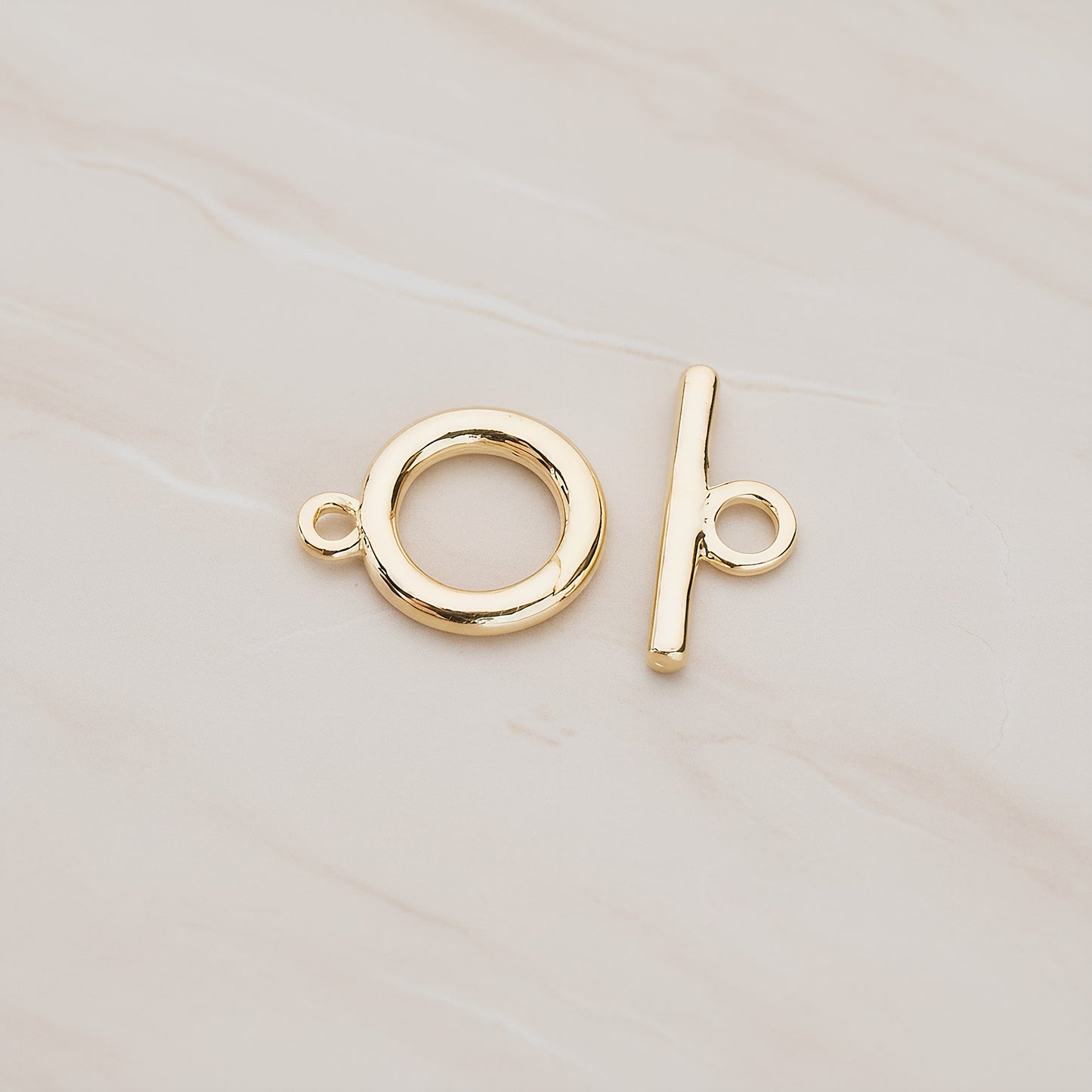 Simple Round Smooth Toggle and Bar Clasp, 1 Set (BA.211)