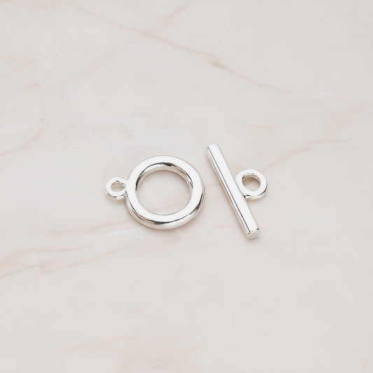 Simple Round Smooth Toggle and Bar Clasp, 1 Set (BA.211)