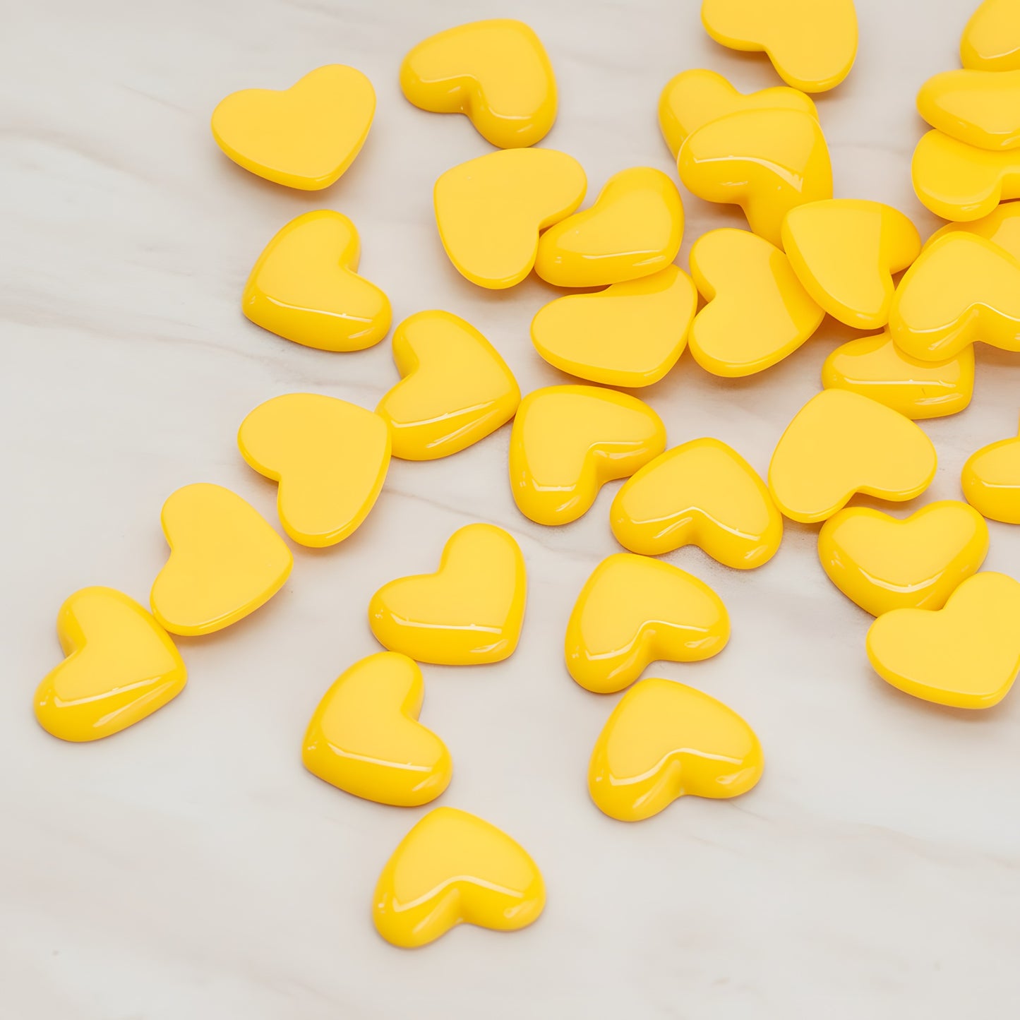 Skinny Heart Flat Back Cabochon, 10 Pc (CB.0020)