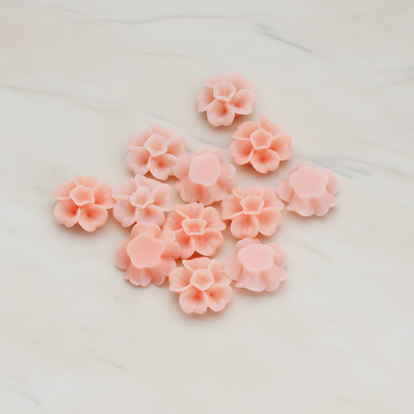 Chrysanthemum Flower Flat Back Cabochon, 6 Pc (CB.138)