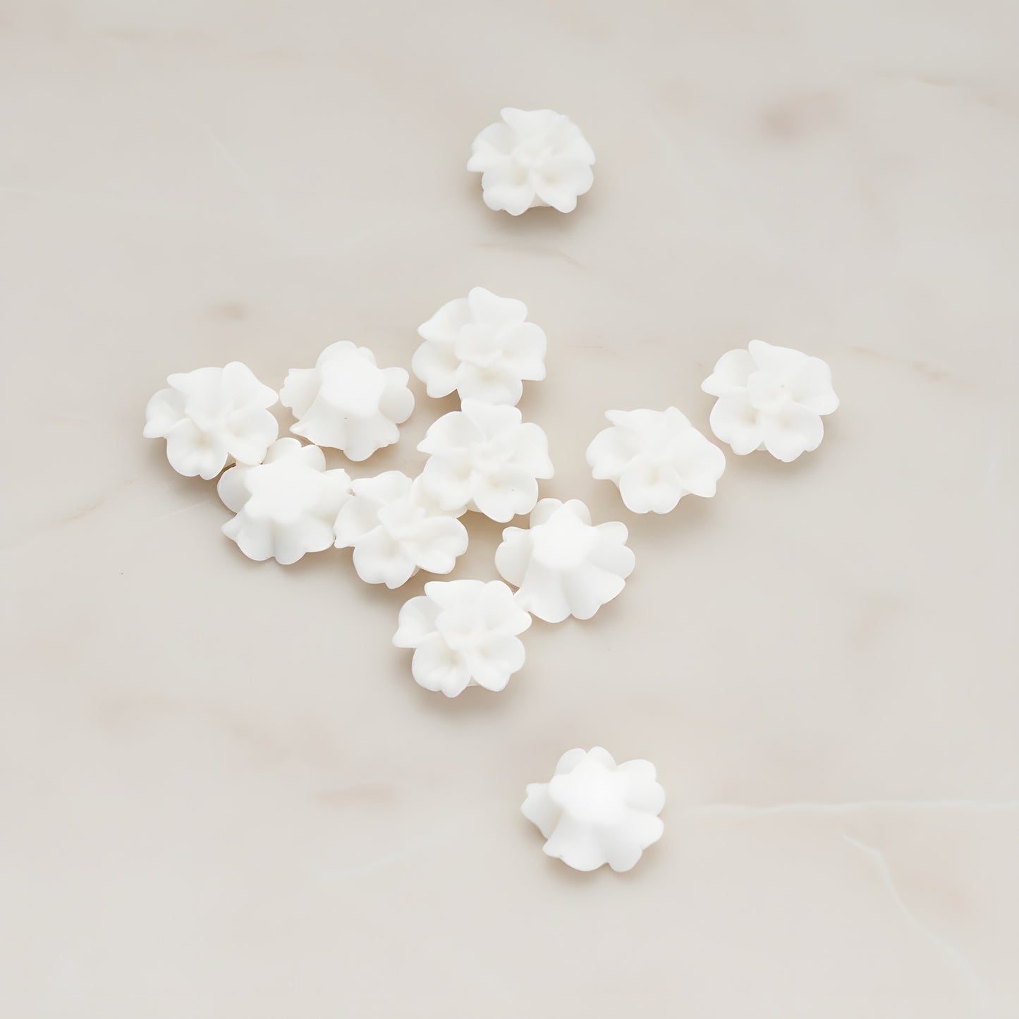 Chrysanthemum Flower Flat Back Cabochon, 6 Pc (CB.138)