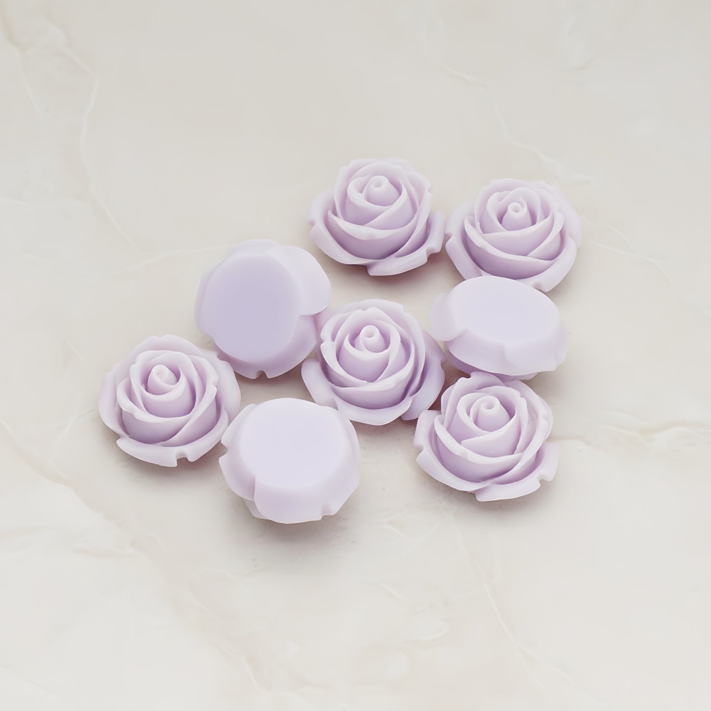Dolly Rose Flower Flat Back Cabochon, 4 Pc (CB.147)