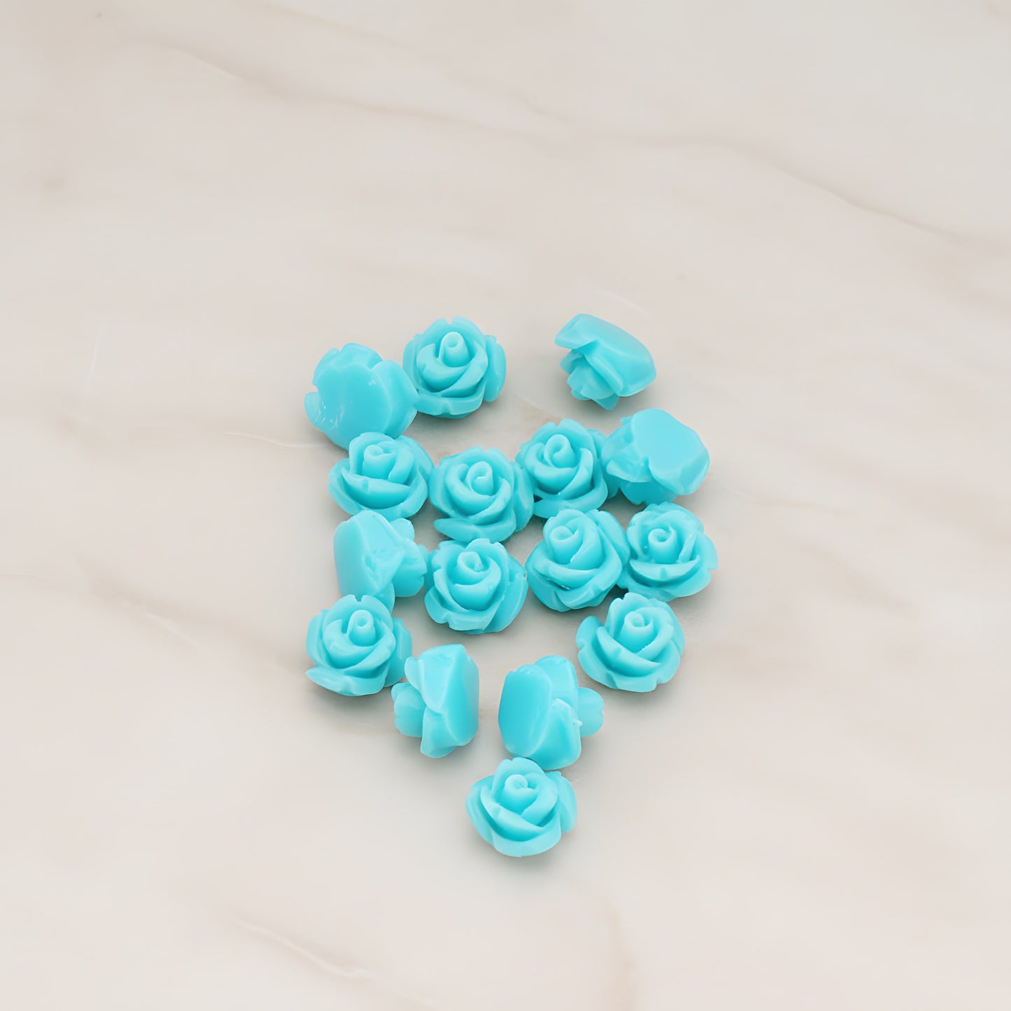 Carved Rose Flower Flat Back Cabochon, 8 Pc (CB.149)