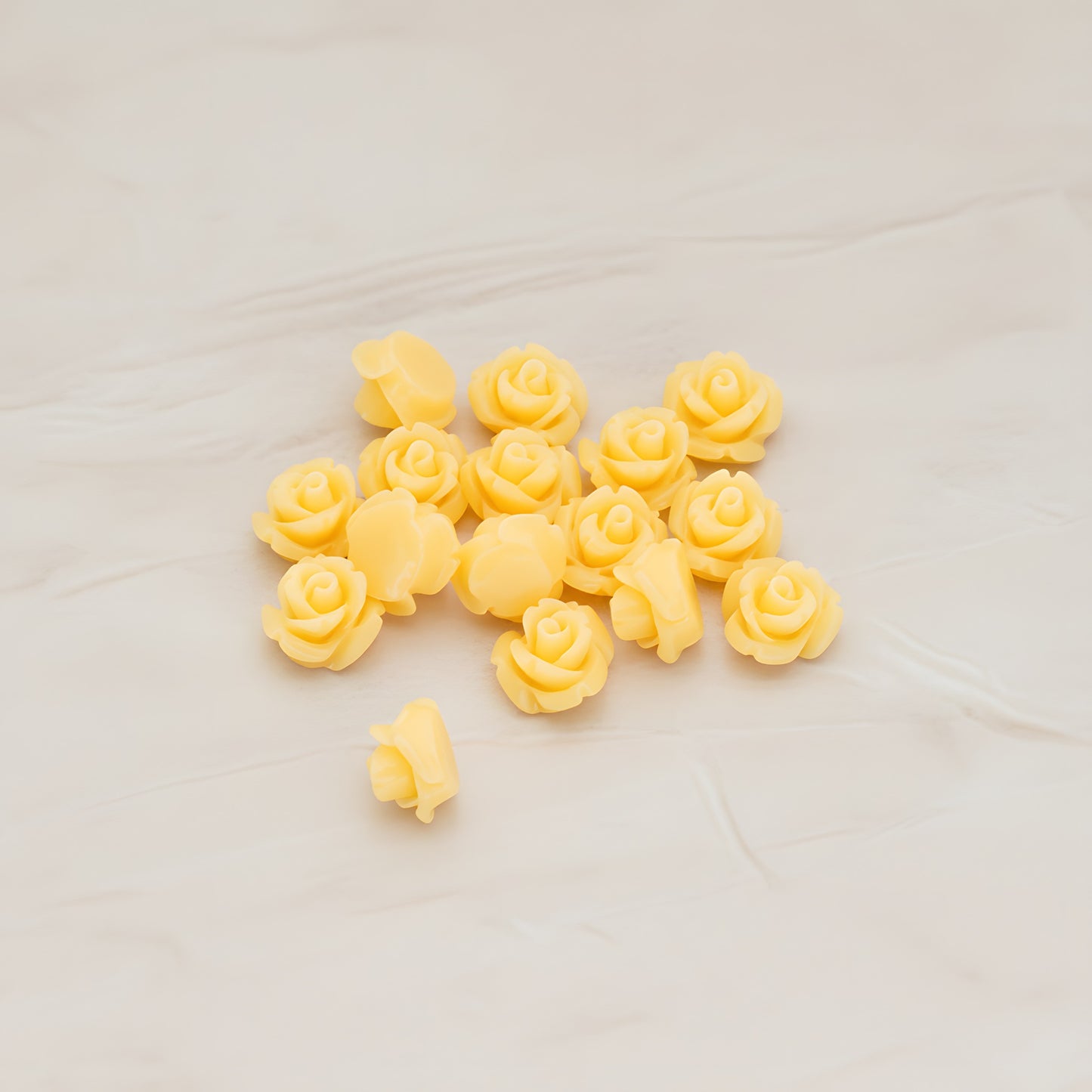 Carved Rose Flower Flat Back Cabochon, 8 Pc (CB.149)