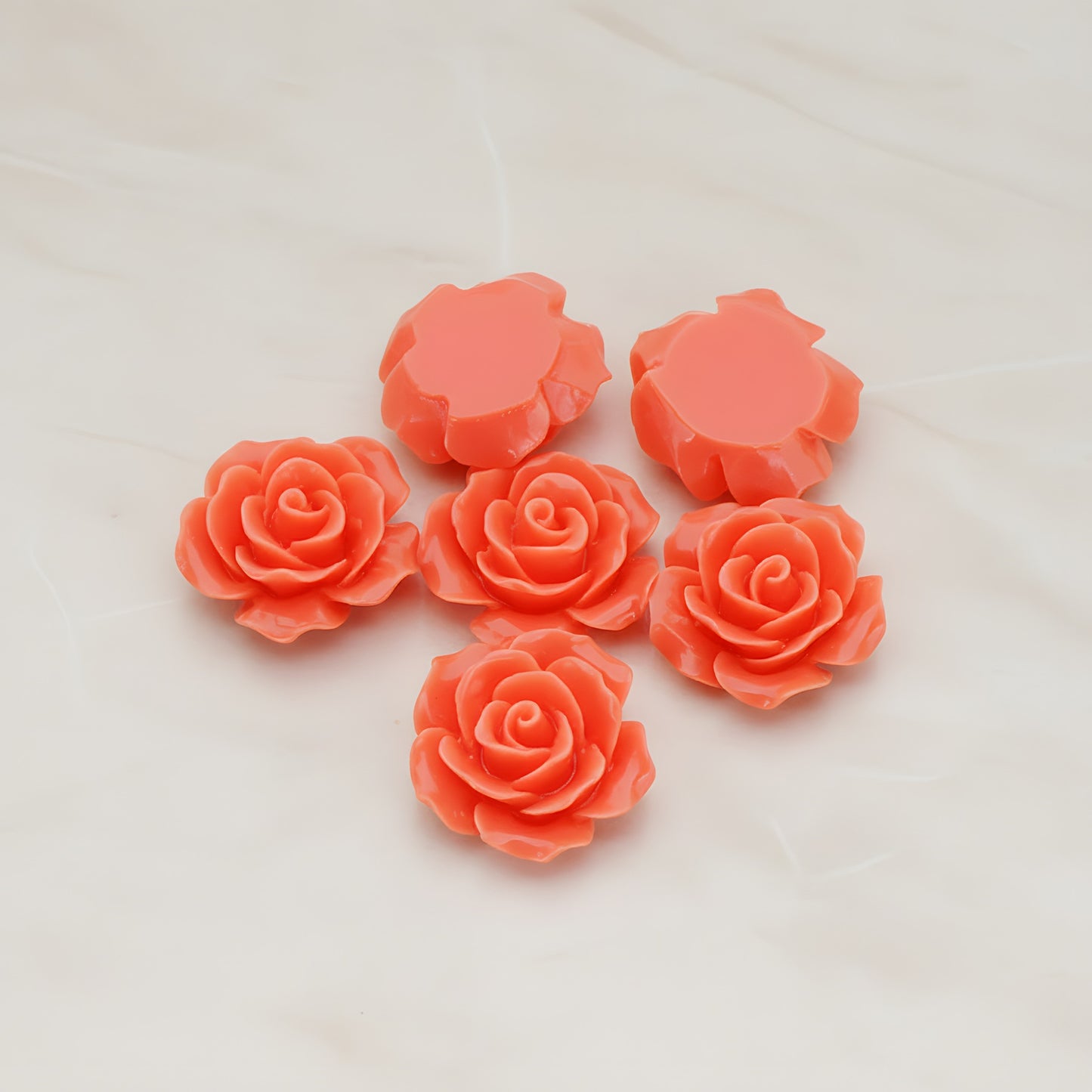 Angelique Rose Flower Flat Back Cabochon, 4 Pc (CB.157-01)