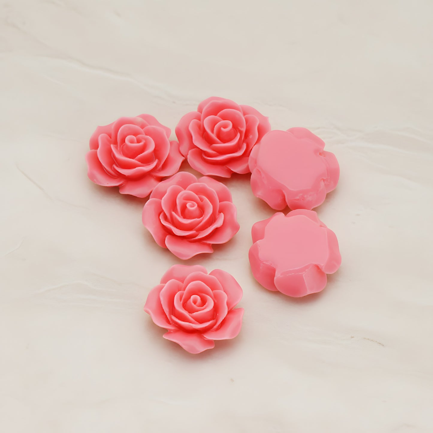 Angelique Rose Flower Flat Back Cabochon, 4 Pc (CB.157-01)