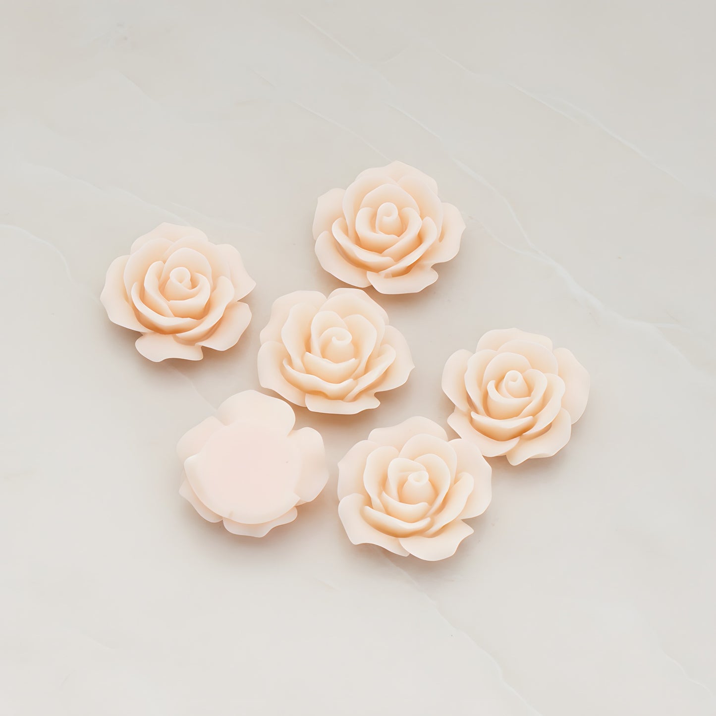 Angelique Rose Flower Flat Back Cabochon, 4 Pc (CB.157-01)
