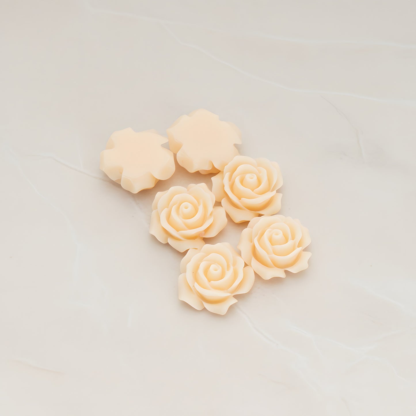 Angelique Rose Flower Flat Back Cabochon, 4 Pc (CB.157-02)