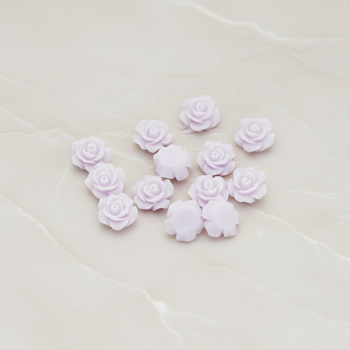 Angelique Rose Flower Flat Back Cabochon, 8 Pc (CB.157-04)