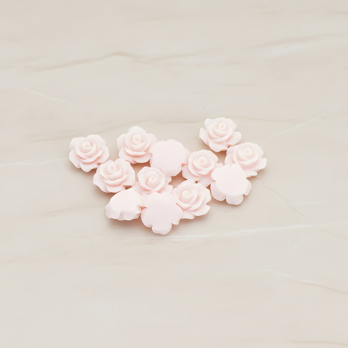 Angelique Rose Flower Flat Back Cabochon, 8 Pc (CB.157-04)