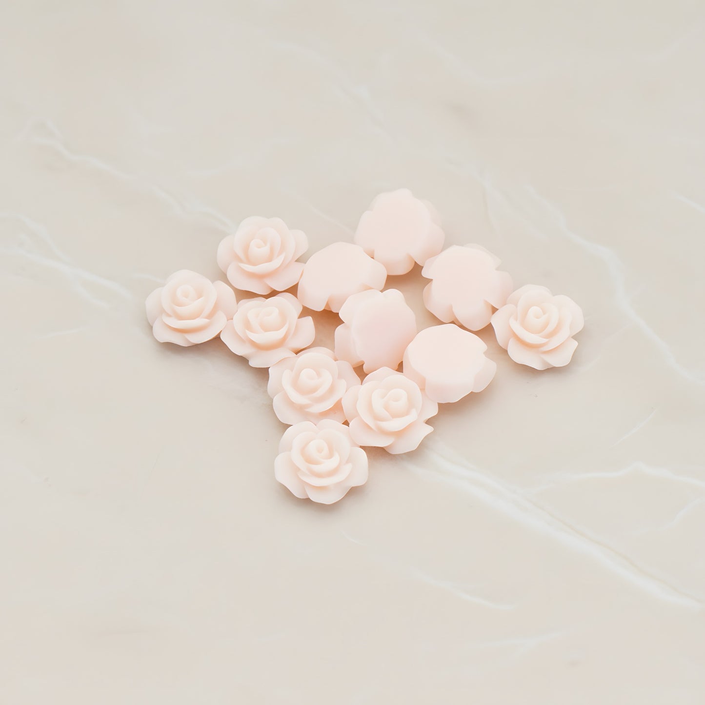Angelique Rose Flower Flat Back Cabochon, 8 Pc (CB.157-04)