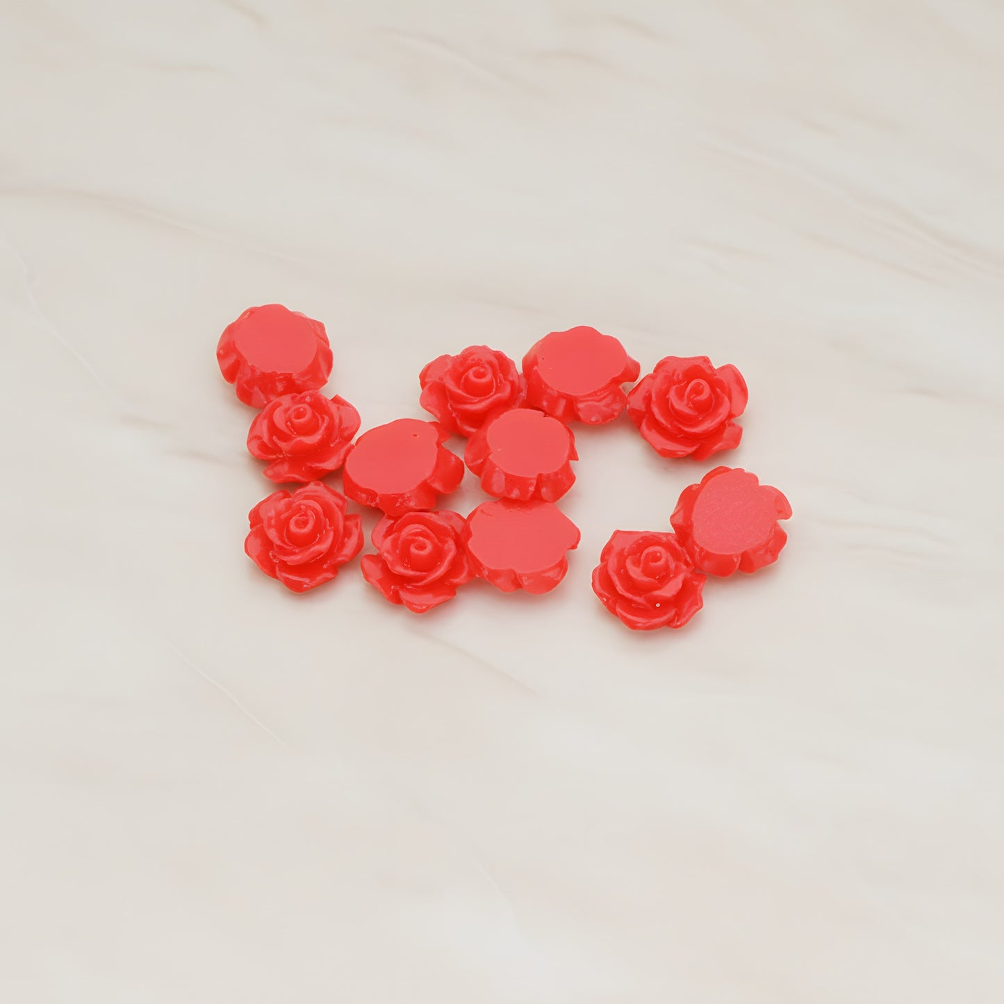 Angelique Rose Flower Flat Back Cabochon, 8 Pc (CB.157-04)