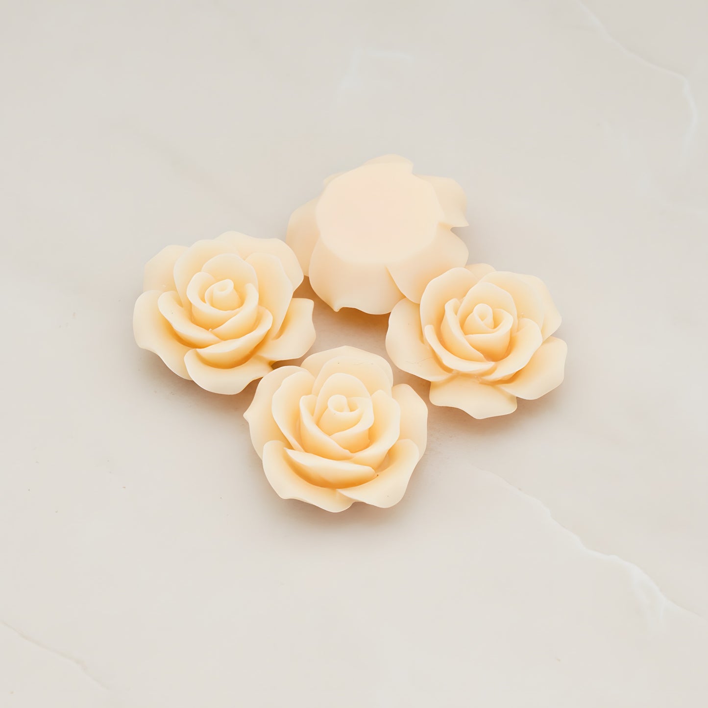 Angelique Rose Flower Flat Back Cabochon, 4 Pc (CB.157-05)