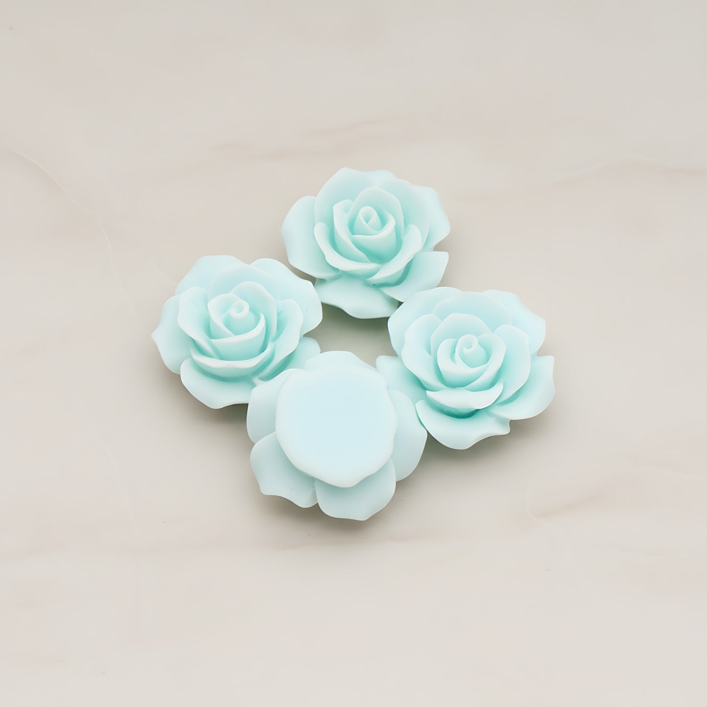 Angelique Rose Flower Flat Back Cabochon, 4 Pc (CB.157-05)