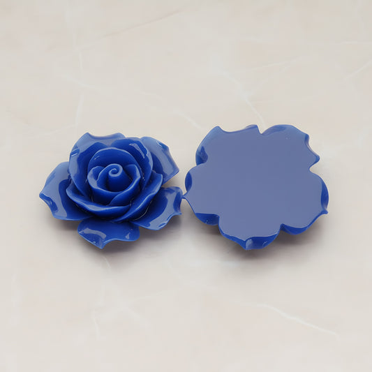 Angelique Rose Flower Flat Back Cabochon, 2 Pc (CB.157-07)