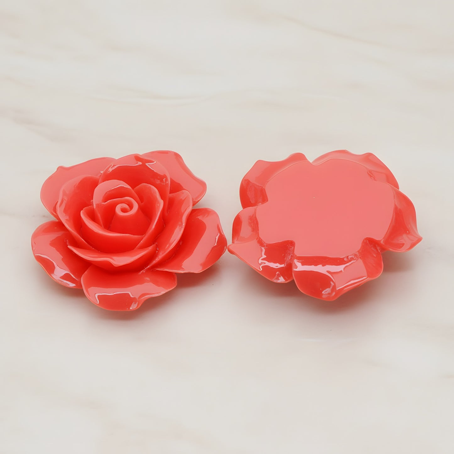 Angelique Rose Flower Flat Back Cabochon, 2 Pc (CB.157-07)