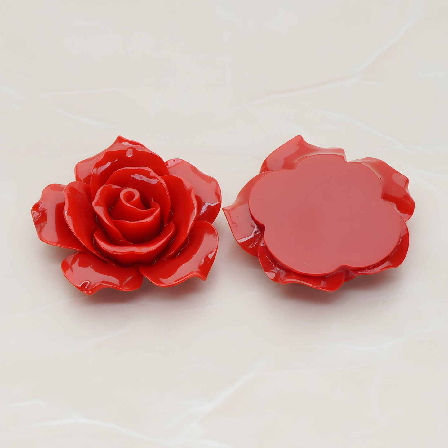 Angelique Rose Flower Flat Back Cabochon, 2 Pc (CB.157-07)