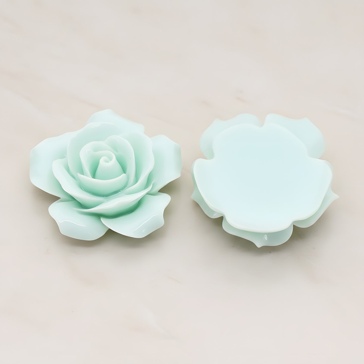 Angelique Rose Flower Flat Back Cabochon, 2 Pc (CB.157-07)