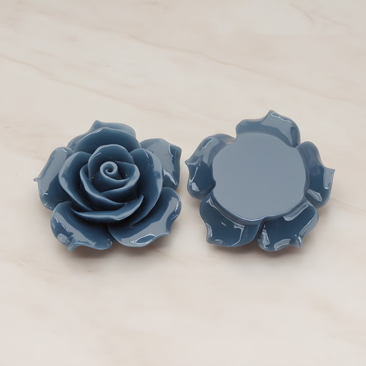 Angelique Rose Flower Flat Back Cabochon, 2 Pc (CB.157-07)