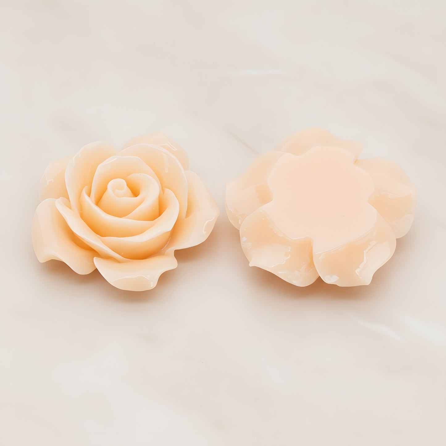 Angelique Rose Flower Flat Back Cabochon, 2 Pc (CB.157-07)