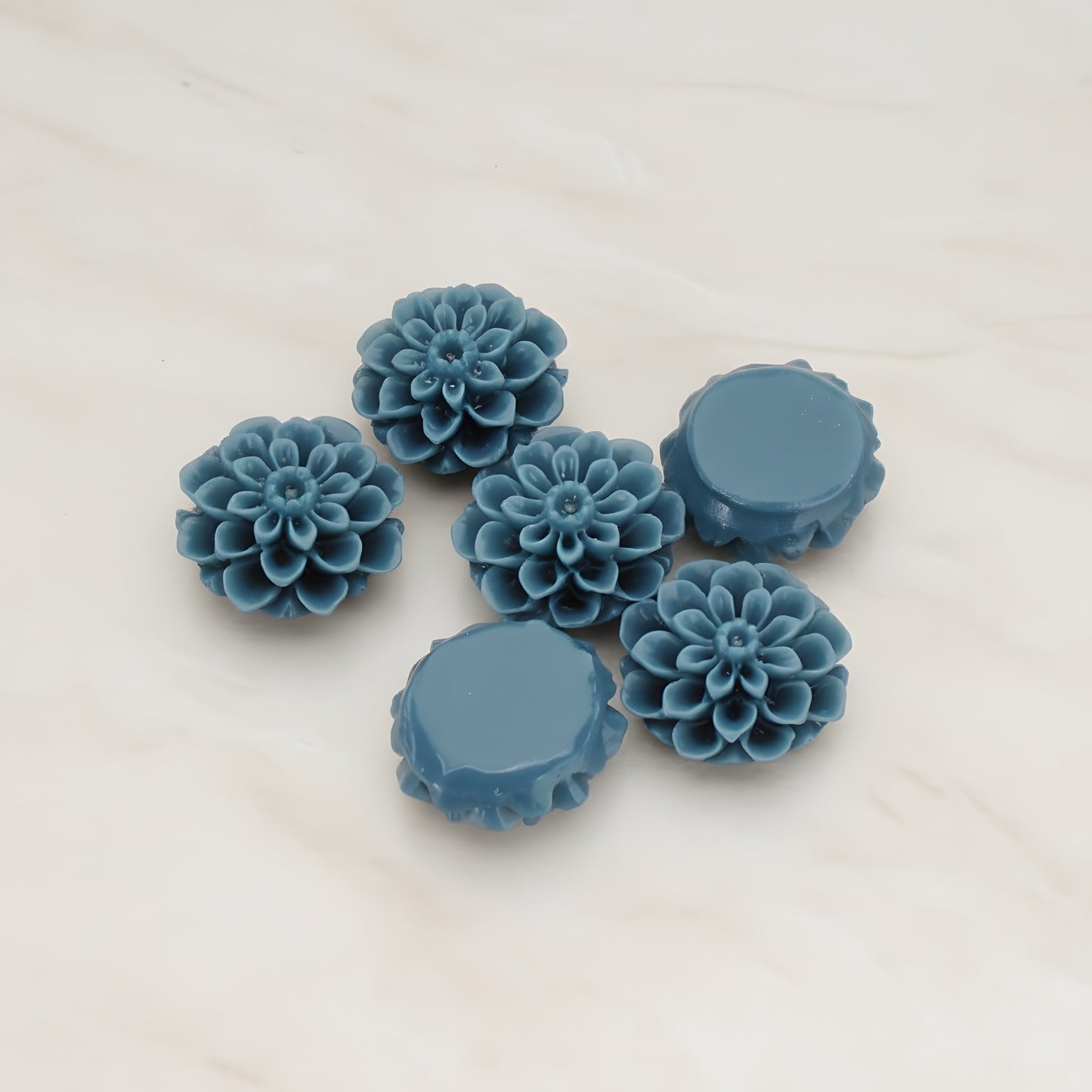 Mum Flower Flat Back Cabochon, 4 Pc (CB.177-04)