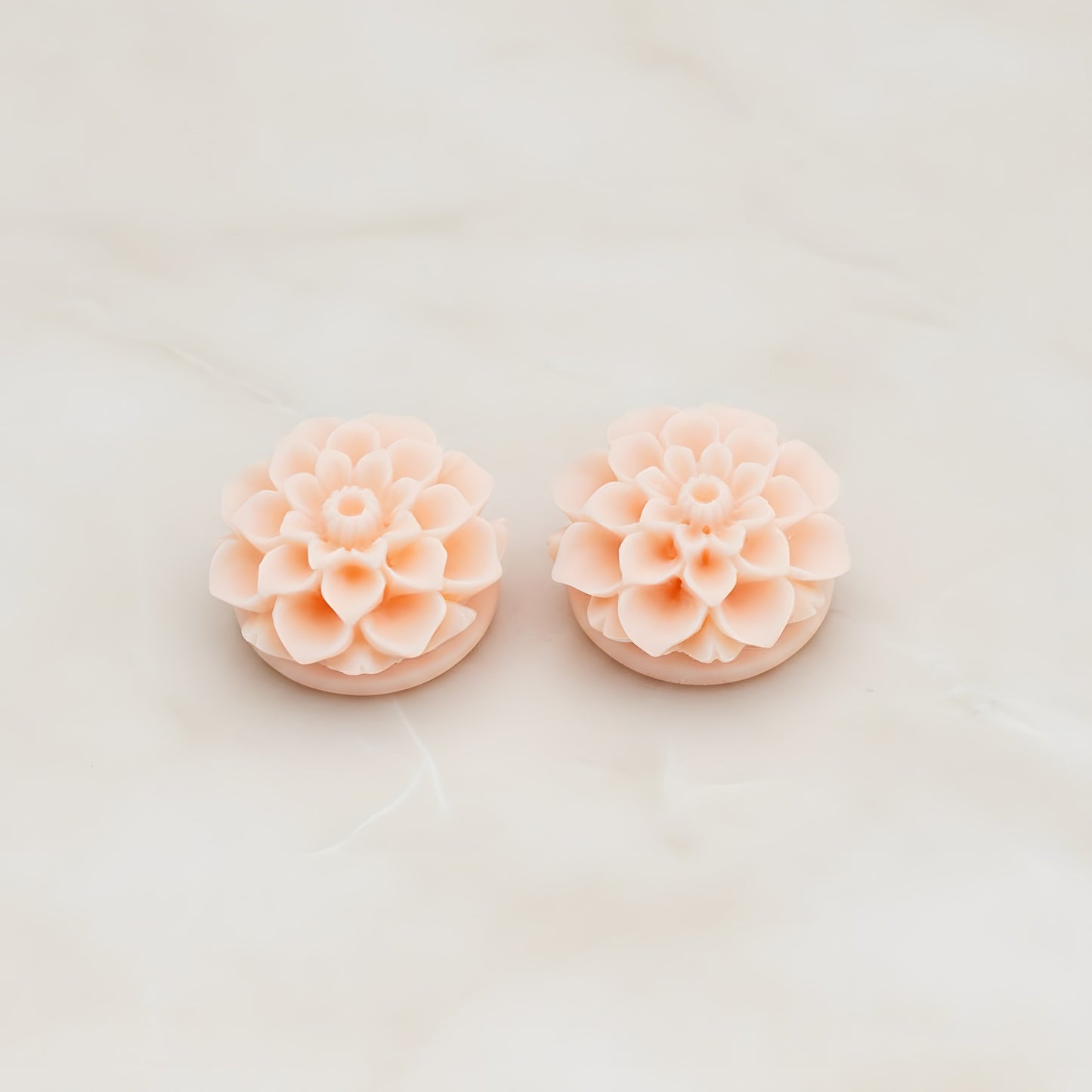 Mum Flower Flat Back Cabochon, 2 Pc (CB.177-08)