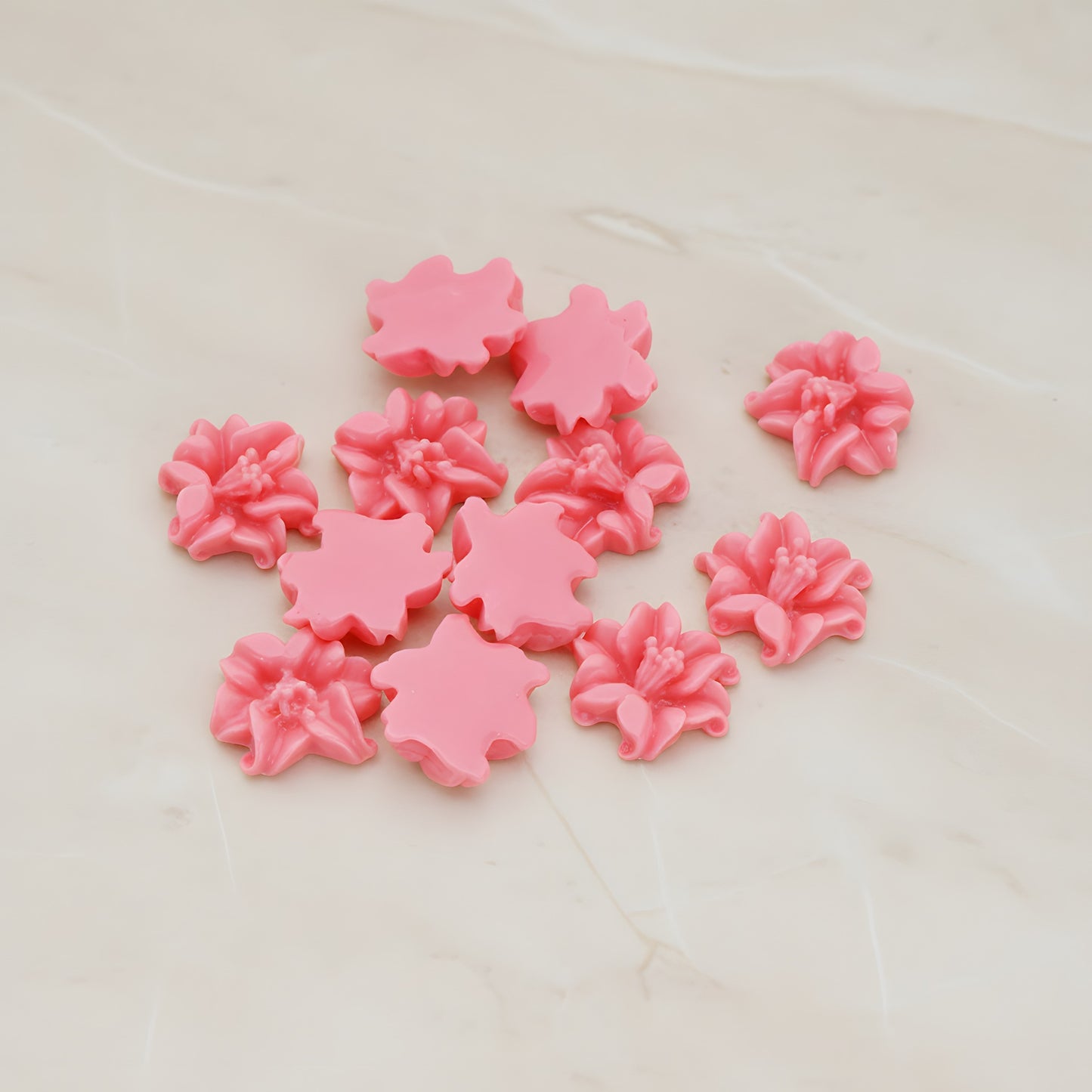 Lily Flower Flat Back Cabochon, 6 Pc (CB.185)