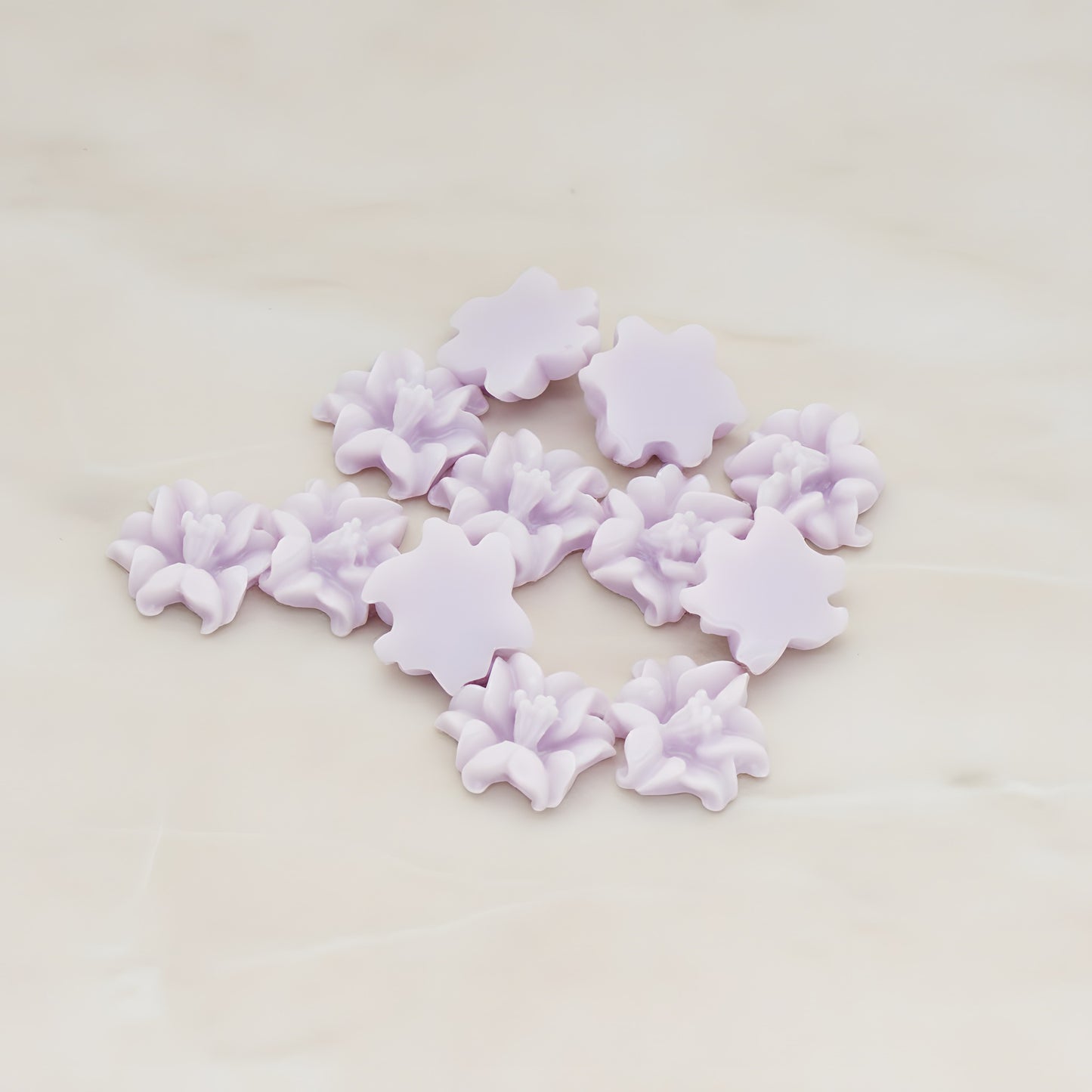 Lily Flower Flat Back Cabochon, 6 Pc (CB.185)