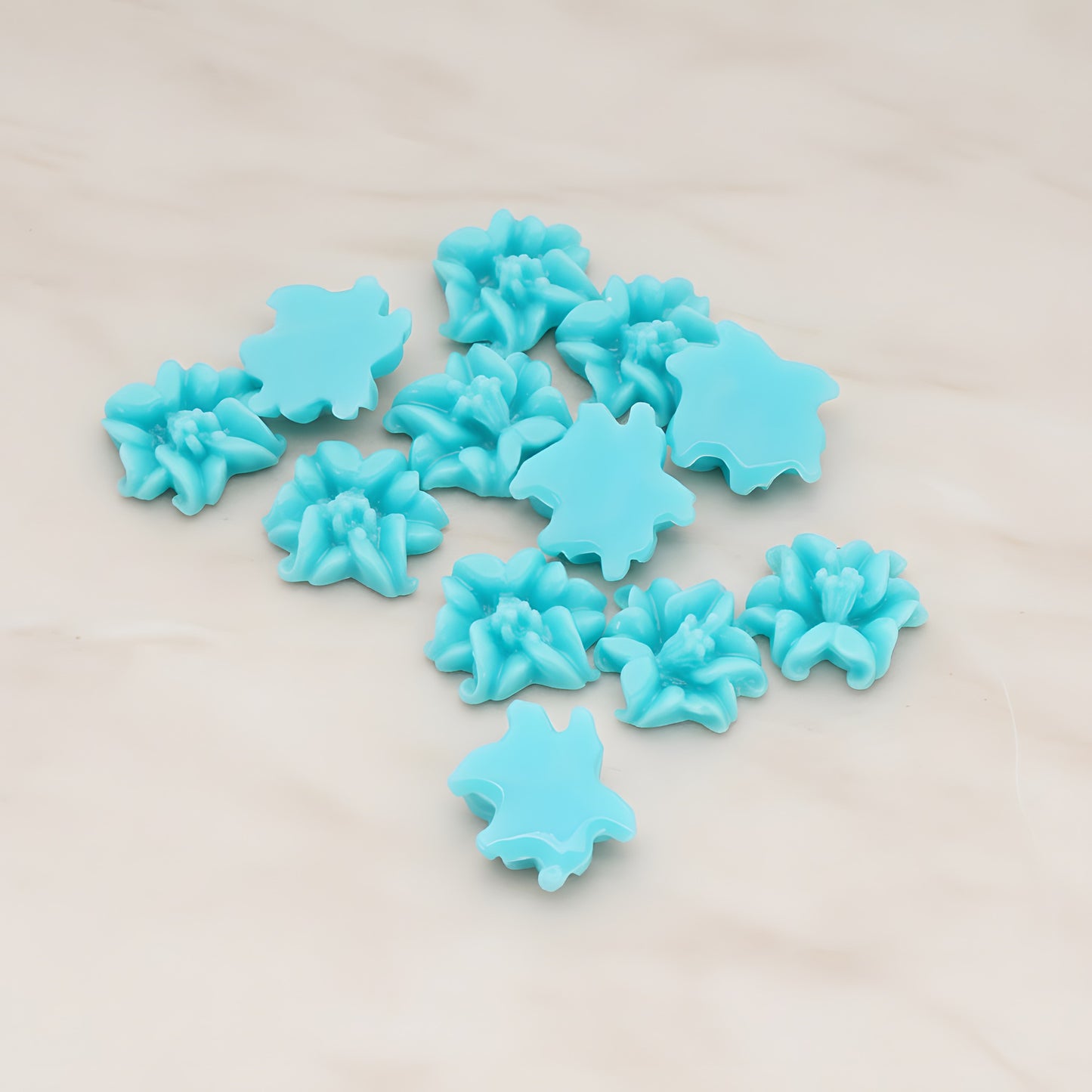 Lily Flower Flat Back Cabochon, 6 Pc (CB.185)