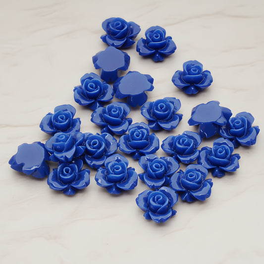 Tiny Rose Flower Flat Back Cabochon, 6 Pc (CB.200-03)