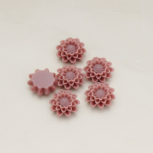 Small Sunflower Flat Back Cabochon, 4 Pc (CB.203-02)