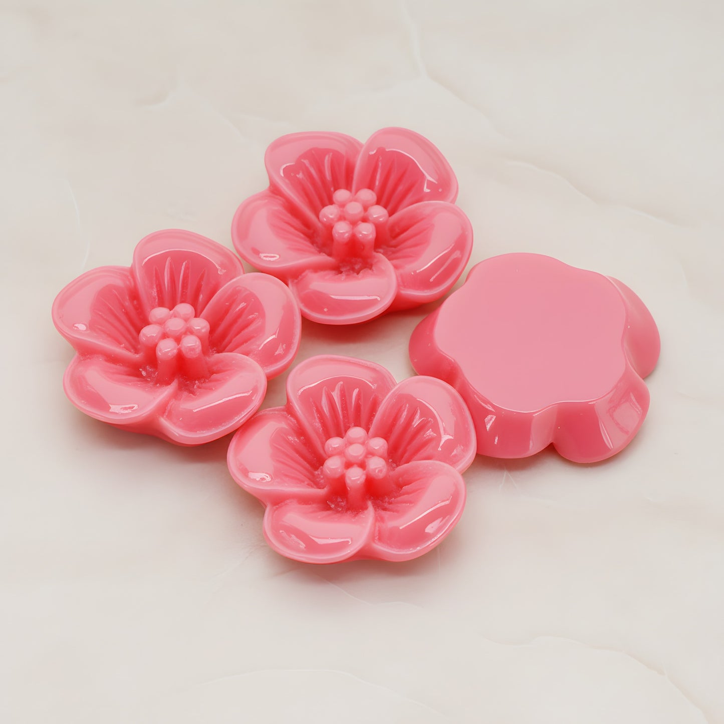 Pansy Flower Flat Back Cabochon, 2 Pc (CB.204)