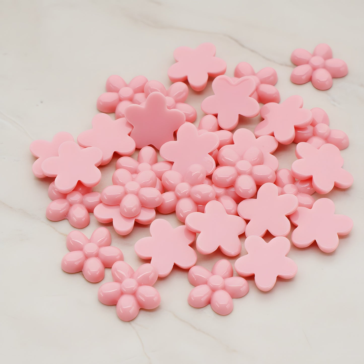 Bubble Flower Flat Back Cabochon, 4 Pc (CB.206)