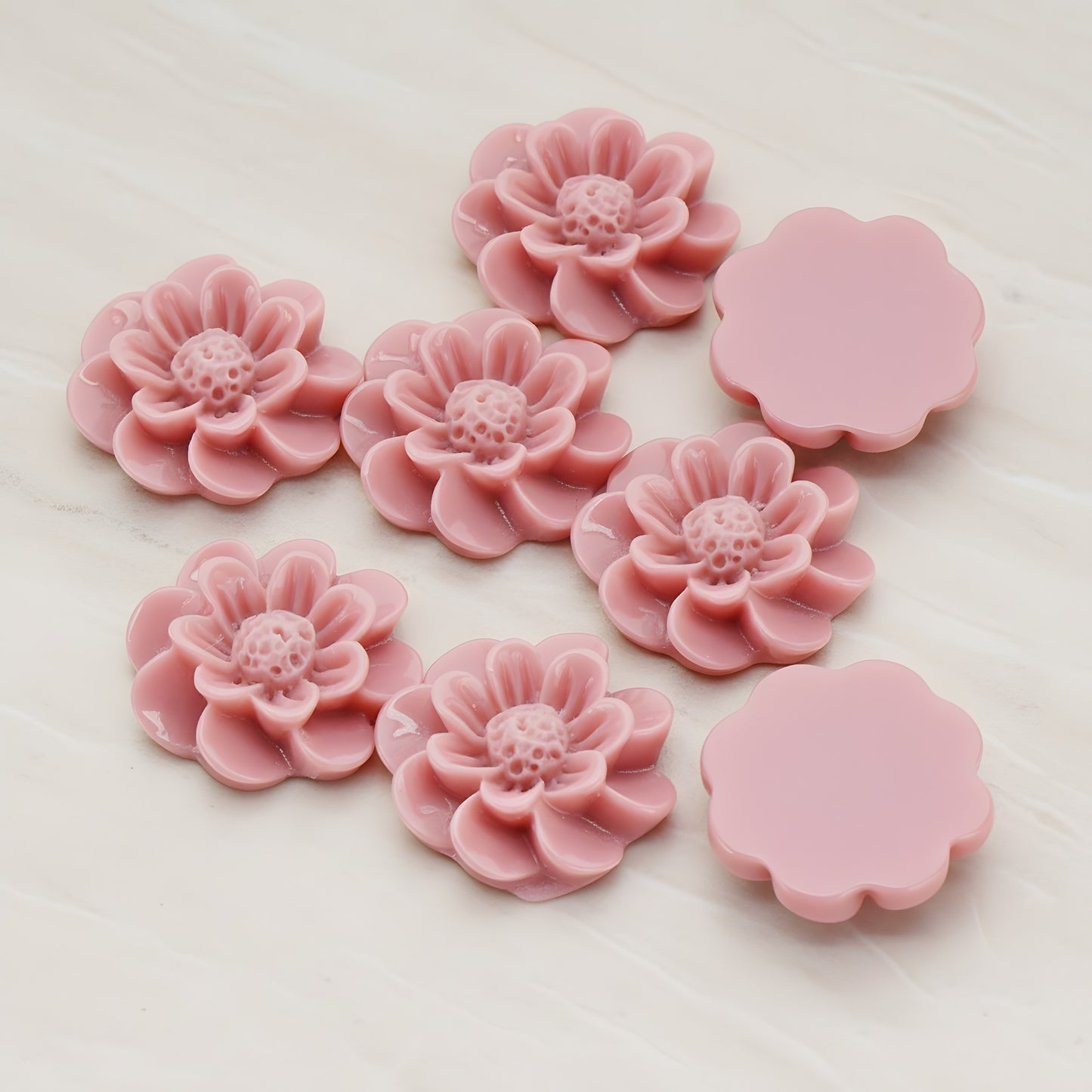 Dandelion Flower Flat Back Cabochon, 4 Pc (CB.213)