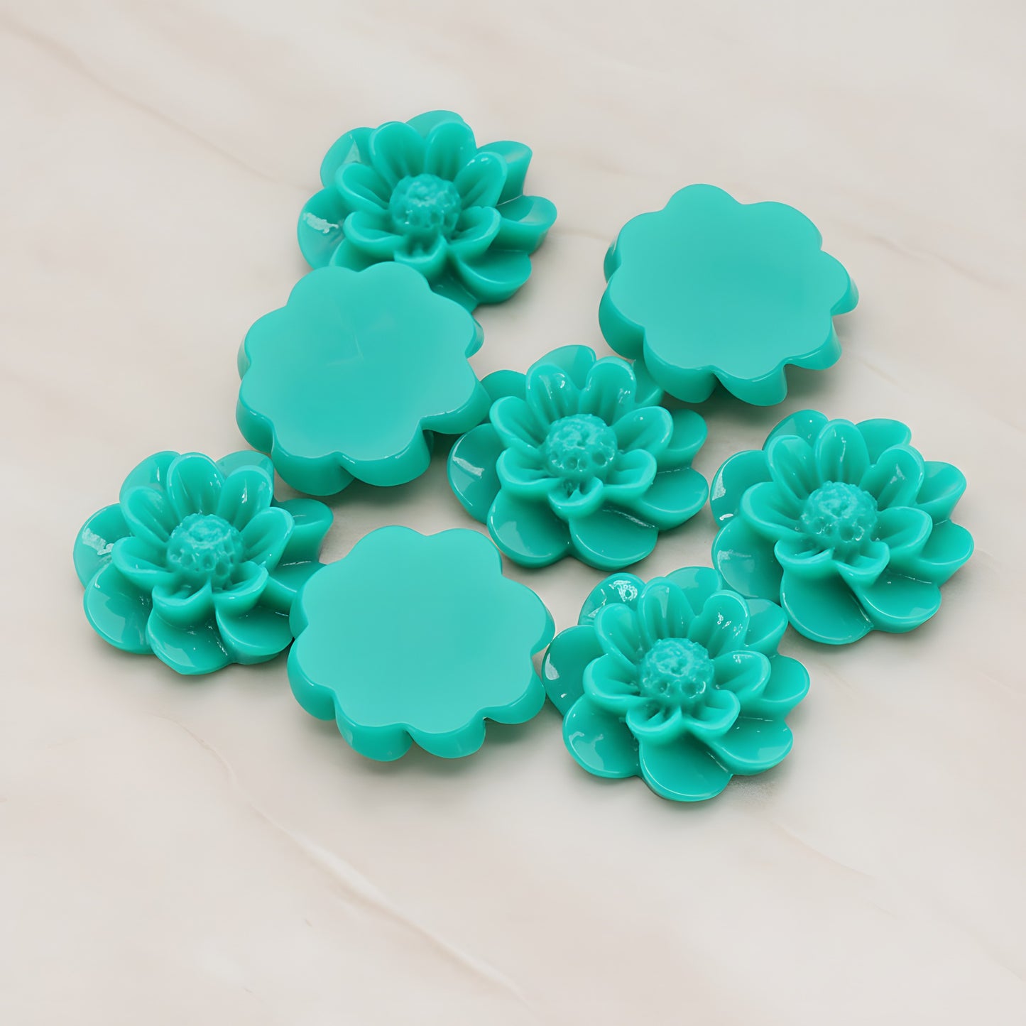 Dandelion Flower Flat Back Cabochon, 4 Pc (CB.213)