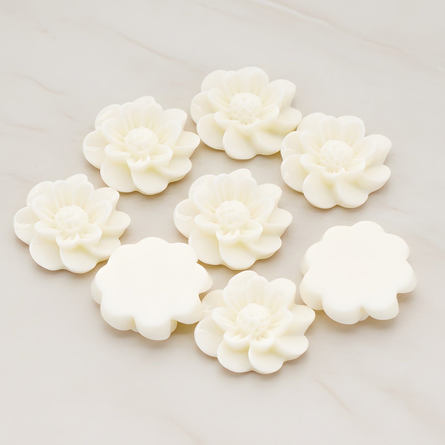 Dandelion Flower Flat Back Cabochon, 4 Pc (CB.213)
