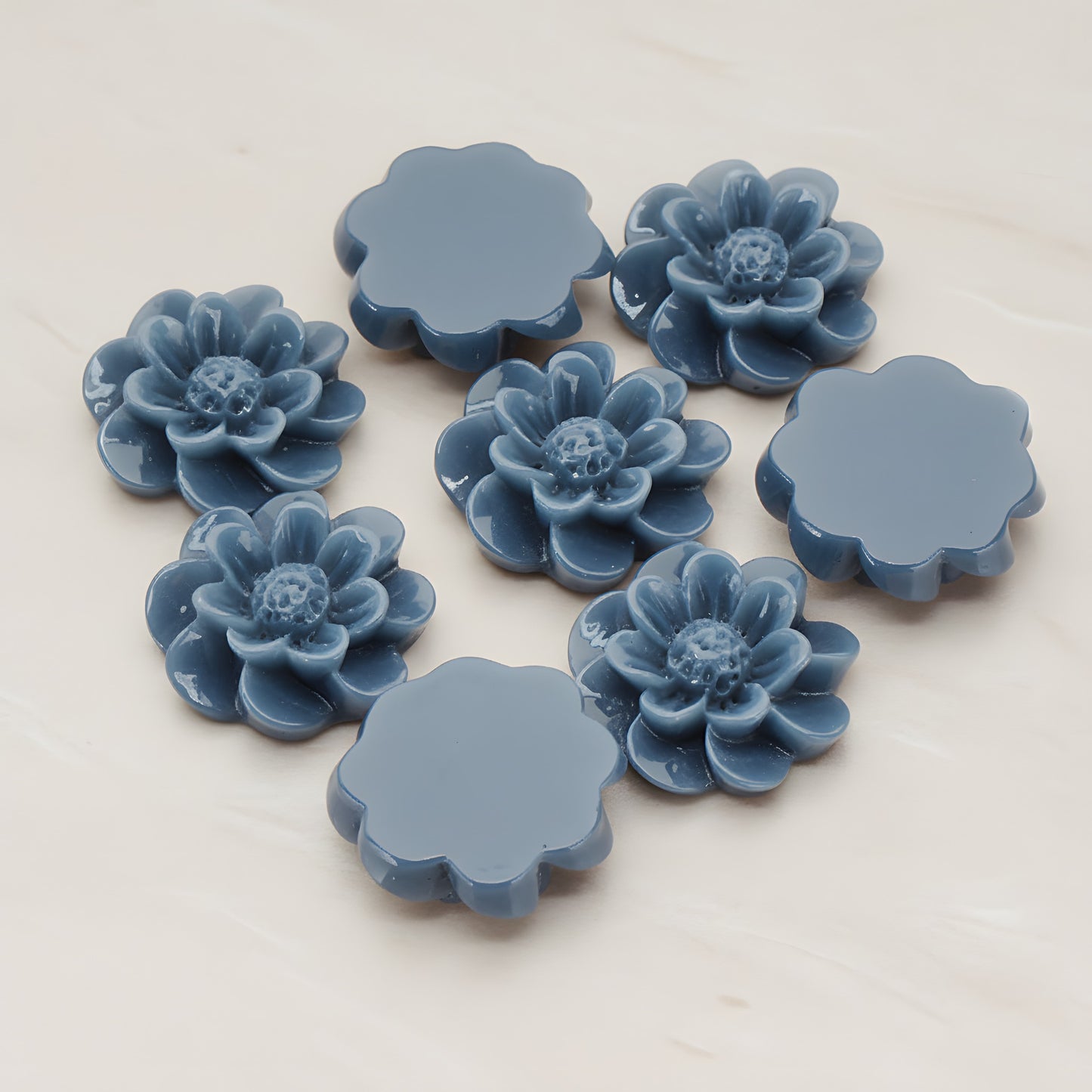 Dandelion Flower Flat Back Cabochon, 4 Pc (CB.213)