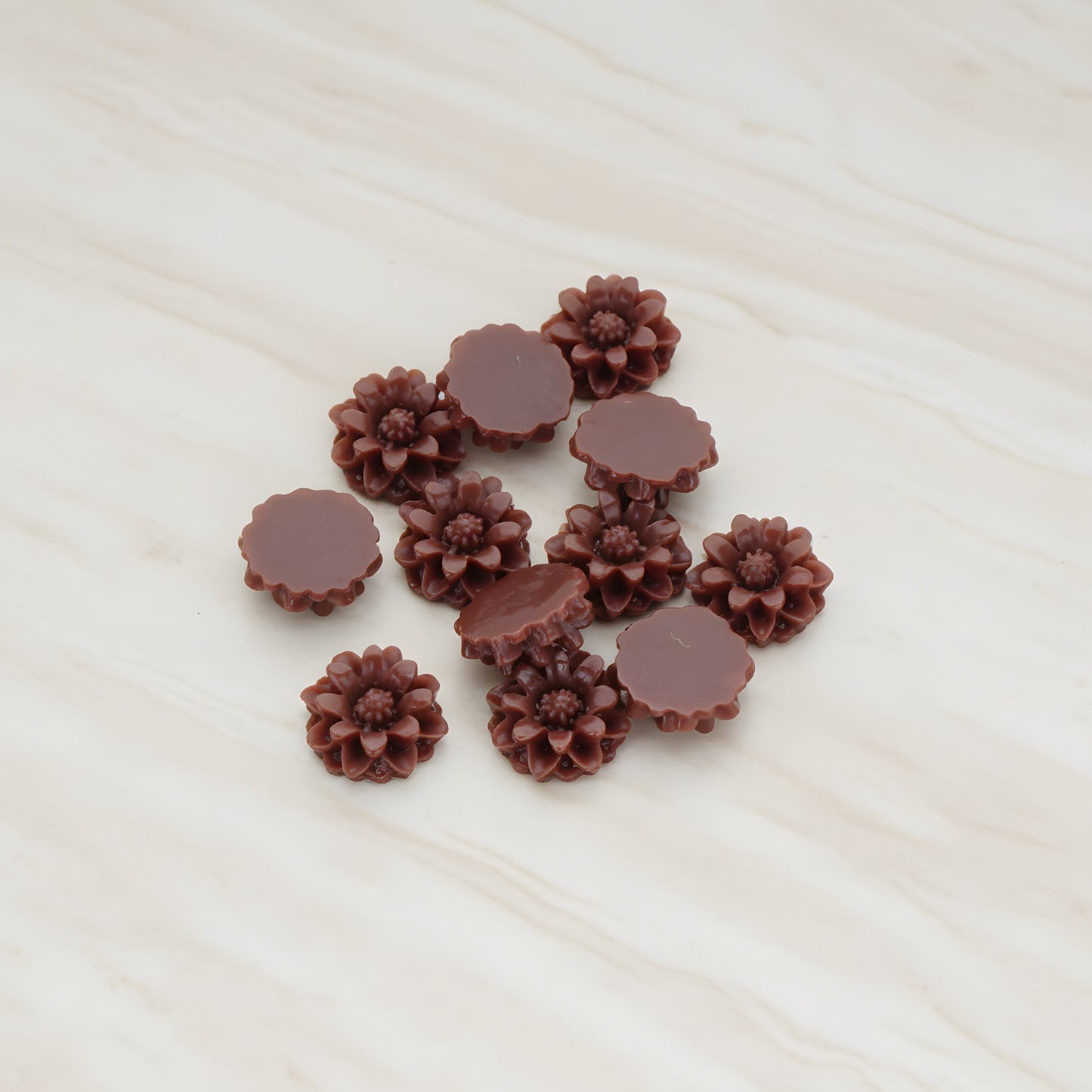 Dandelion Flower Flat Back Cabochon, 6 Pc (CB.501)