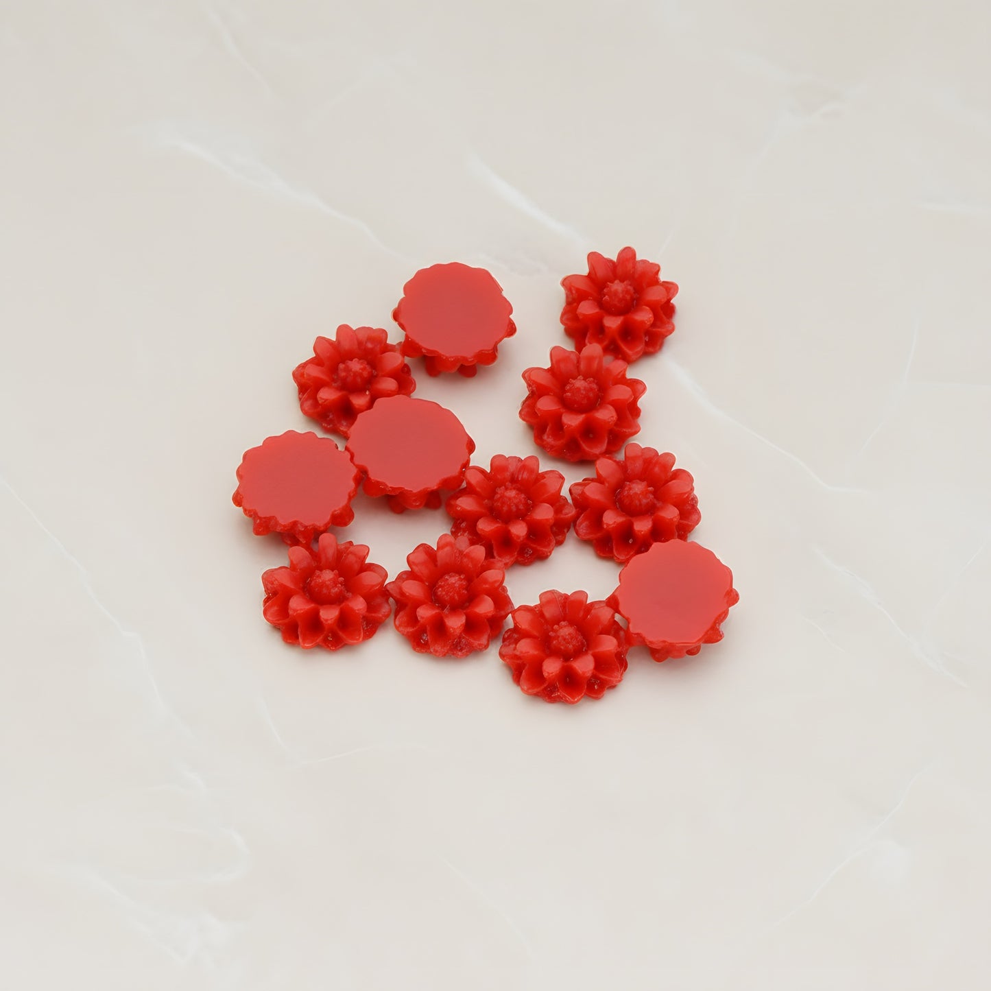Dandelion Flower Flat Back Cabochon, 6 Pc (CB.501)