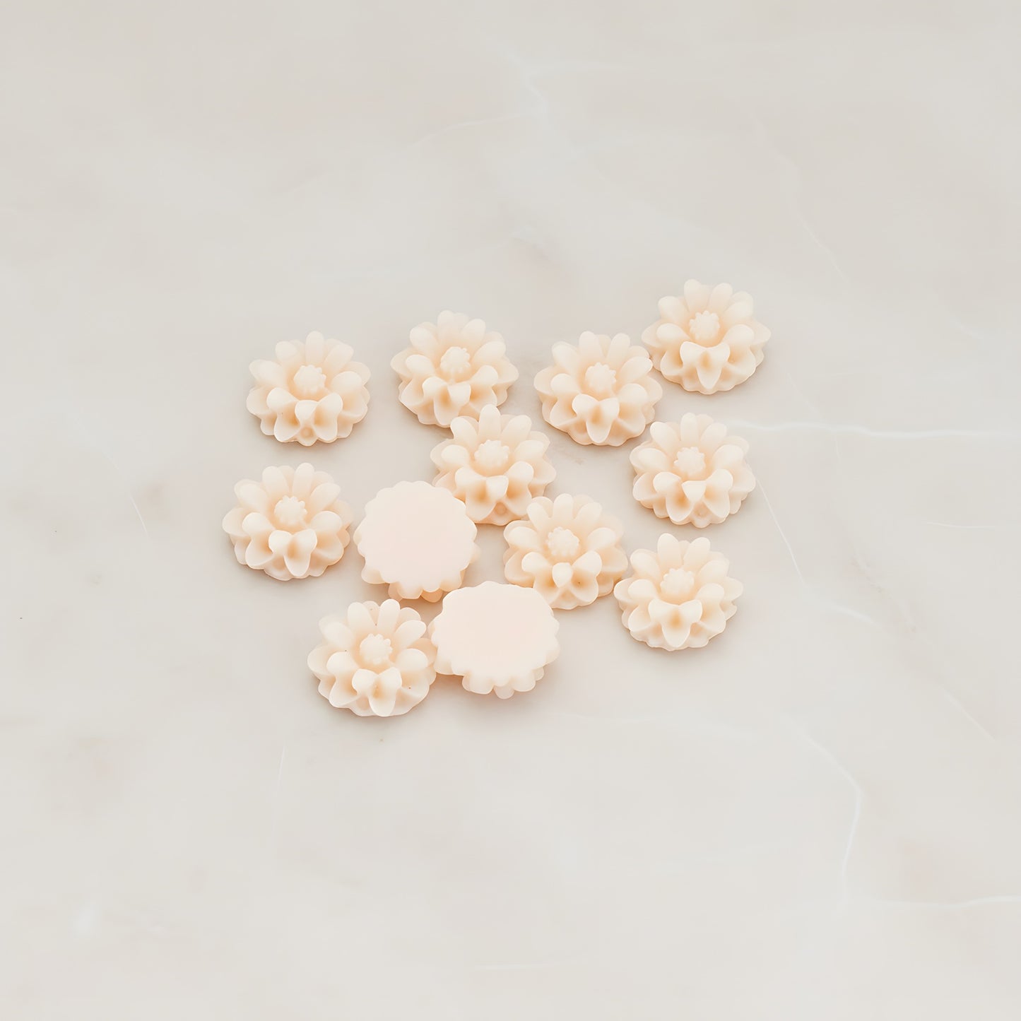 Dandelion Flower Flat Back Cabochon, 6 Pc (CB.501)