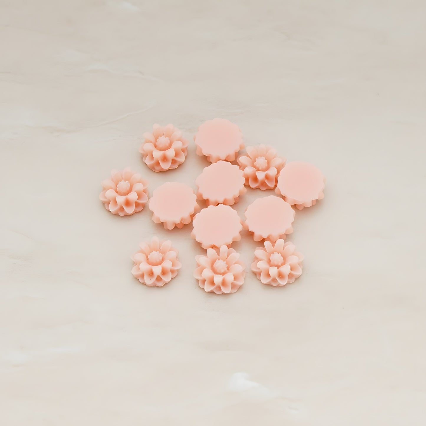 Dandelion Flower Flat Back Cabochon, 6 Pc (CB.501)