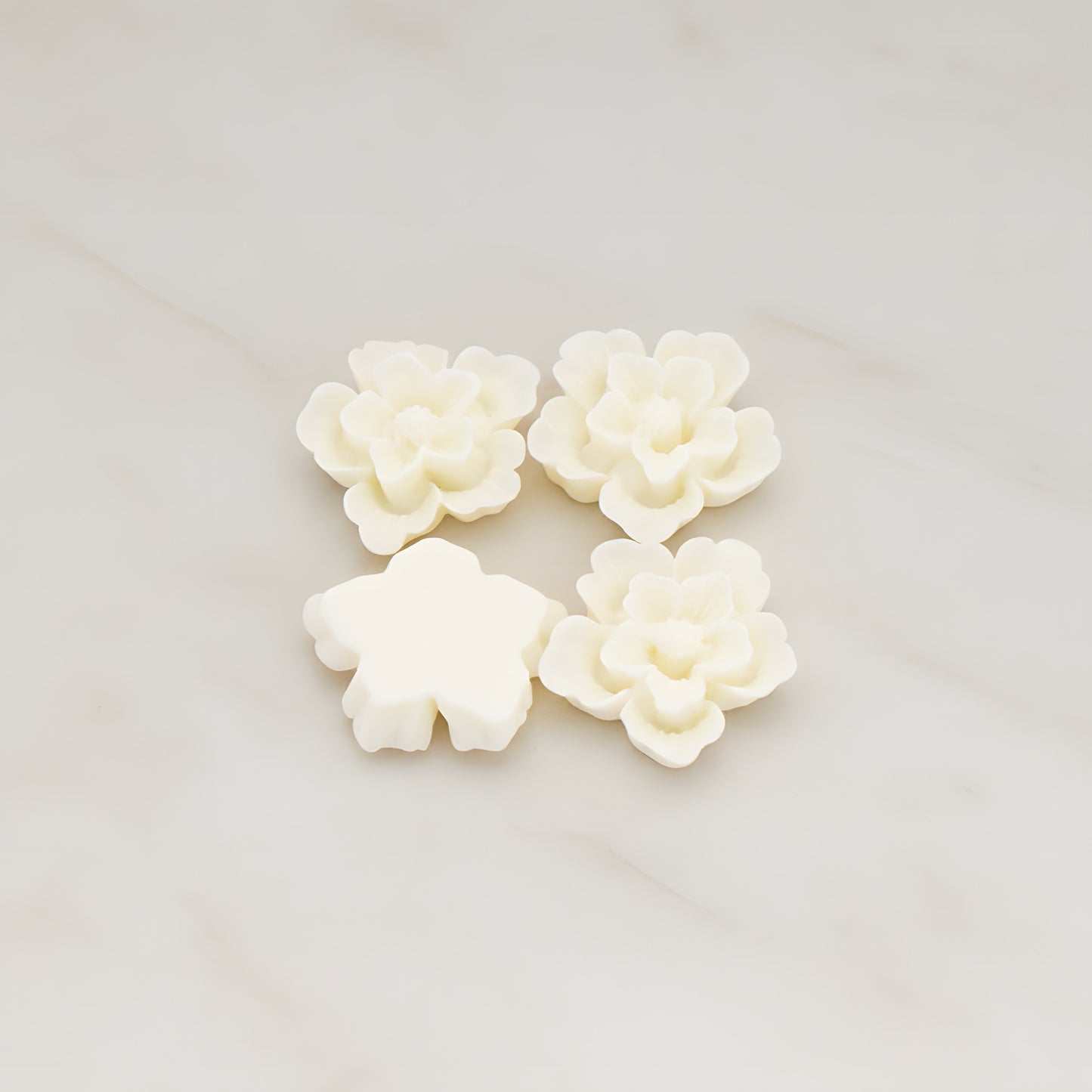Rose Flower Flat Back Cabochon, 4 Pc (CB.504)